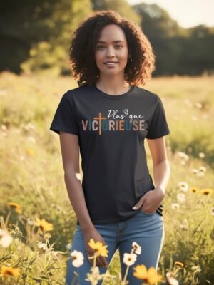 T-shirt Femme - "Plus que victorieuse"
